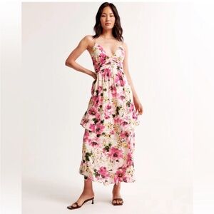 Floral Pink Maxi Dress